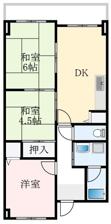 バルカン富田林の物件間取画像